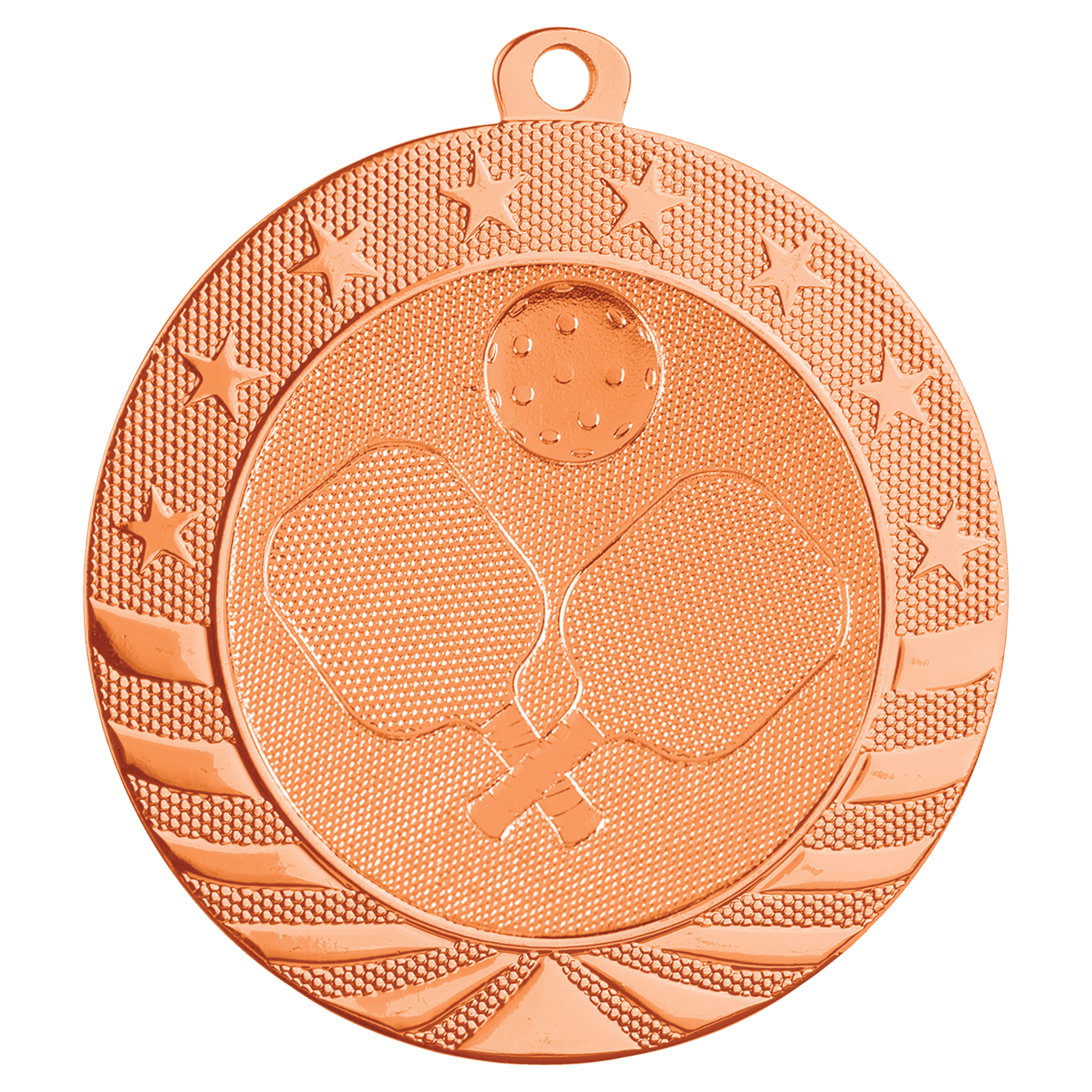 Pickleball Starbrite Medal 2.75" / Bronze (Copper Tone)