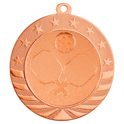 Pickleball Starbrite Medal 2.75" / Bronze (Copper Tone)
