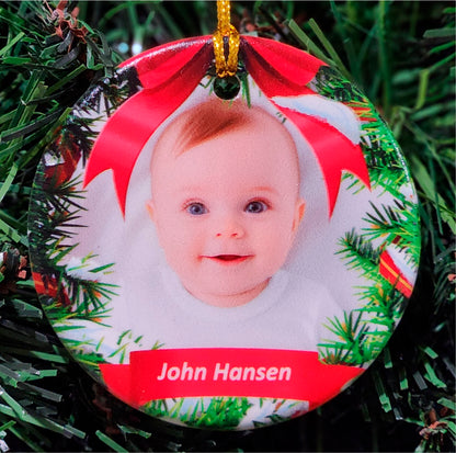 Ceramic Round Ornament 2.5 / White