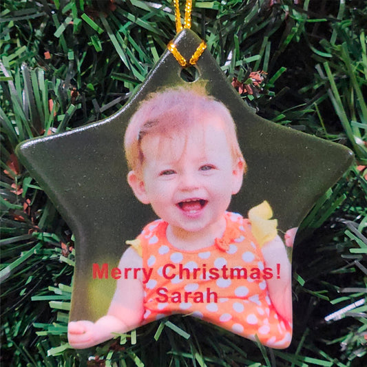 Ceramic Star Ornament 3" / White