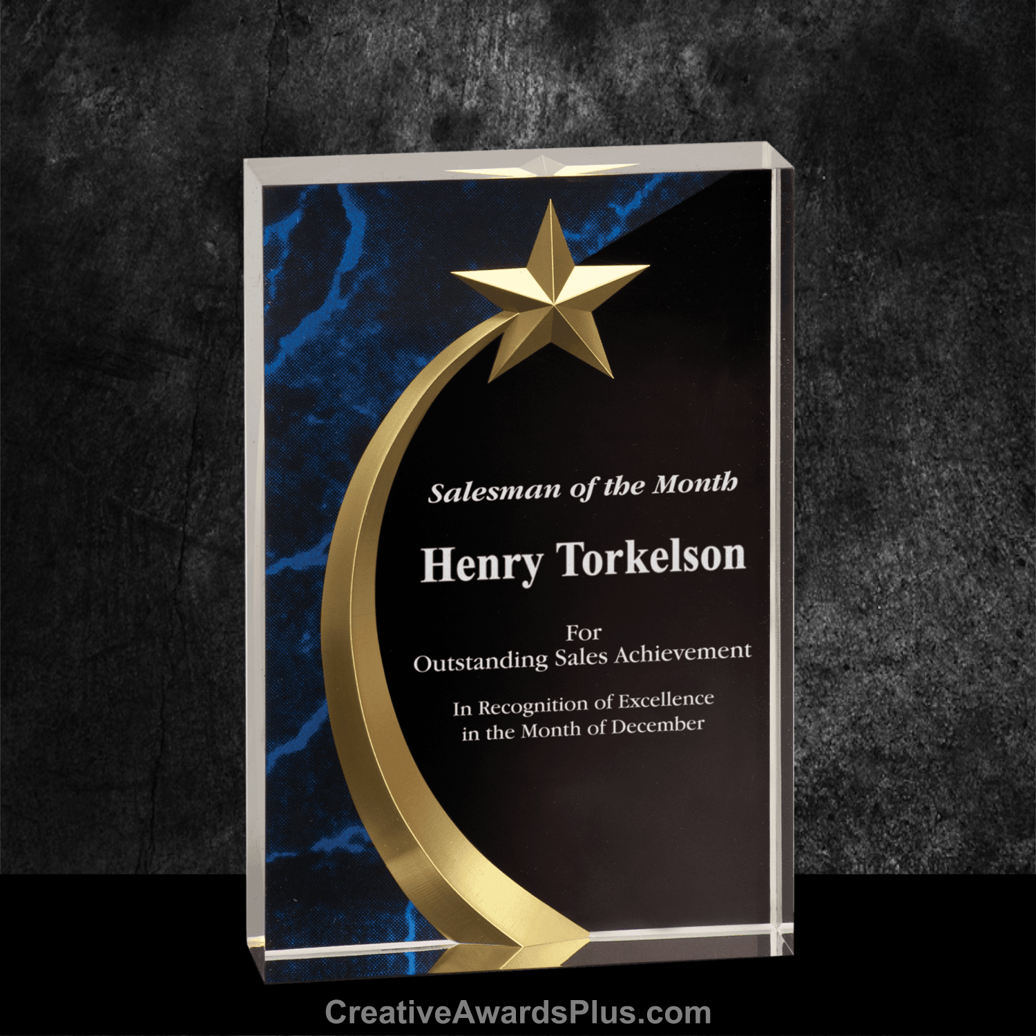 Shooting Star Acrylic Award 6.75" / Blue