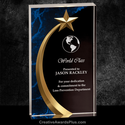 Shooting Star Acrylic Award 7.75" / Blue