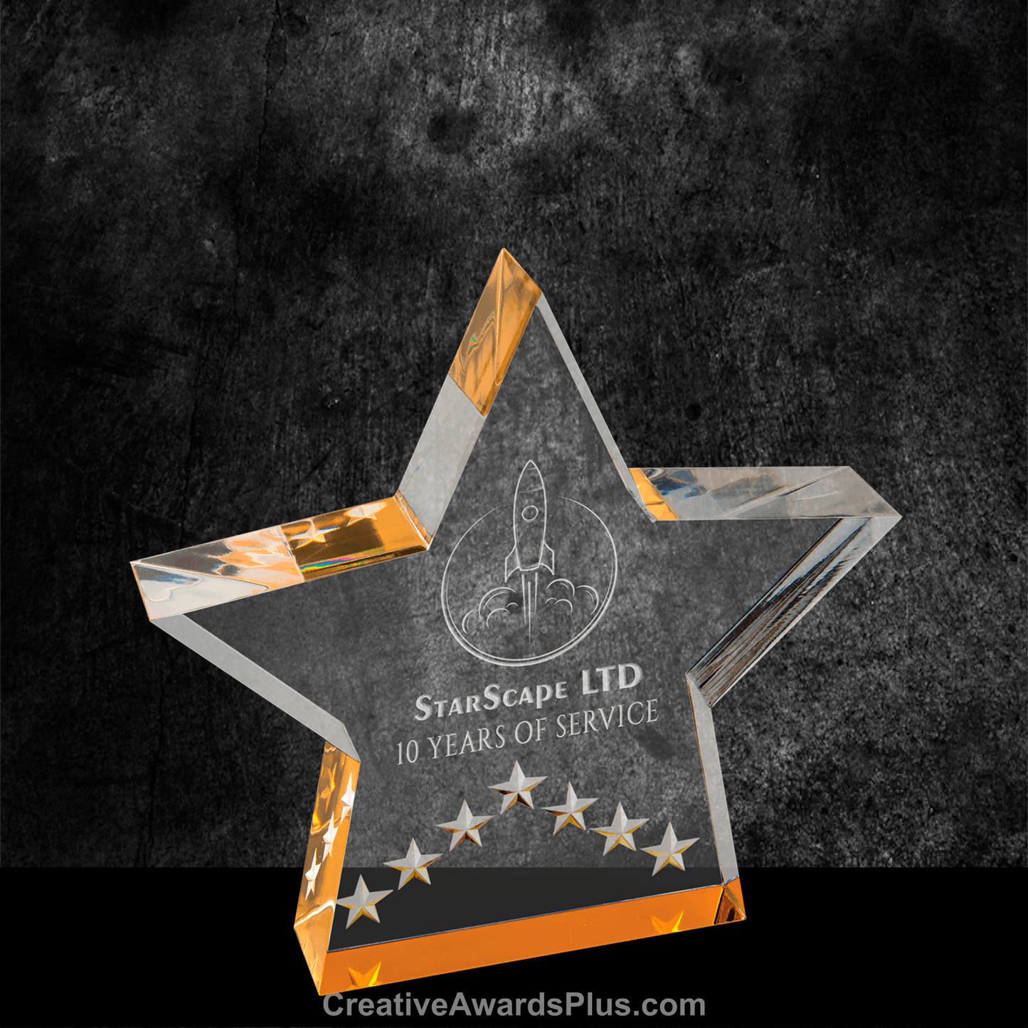 Star Performance Acrylic Award 5" / Silver