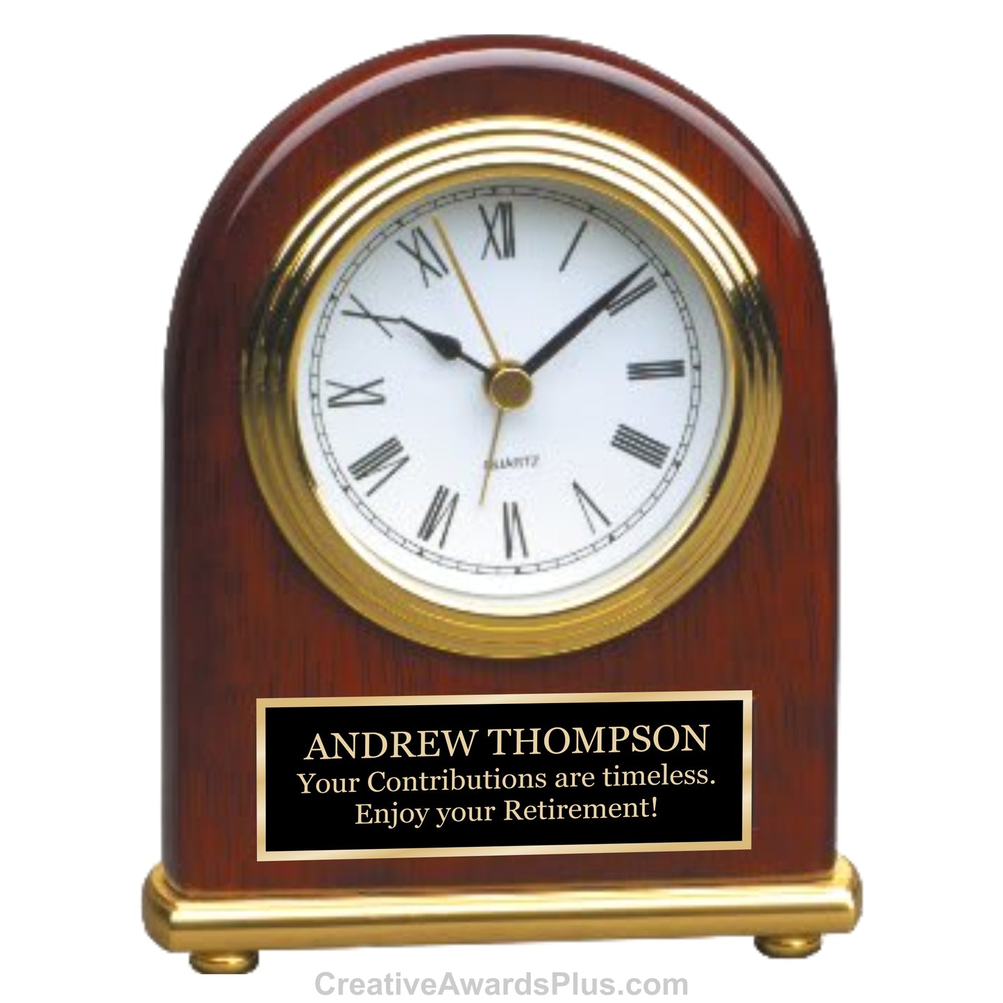 Rosewood Arch Desk Clock 5" / Rosewood