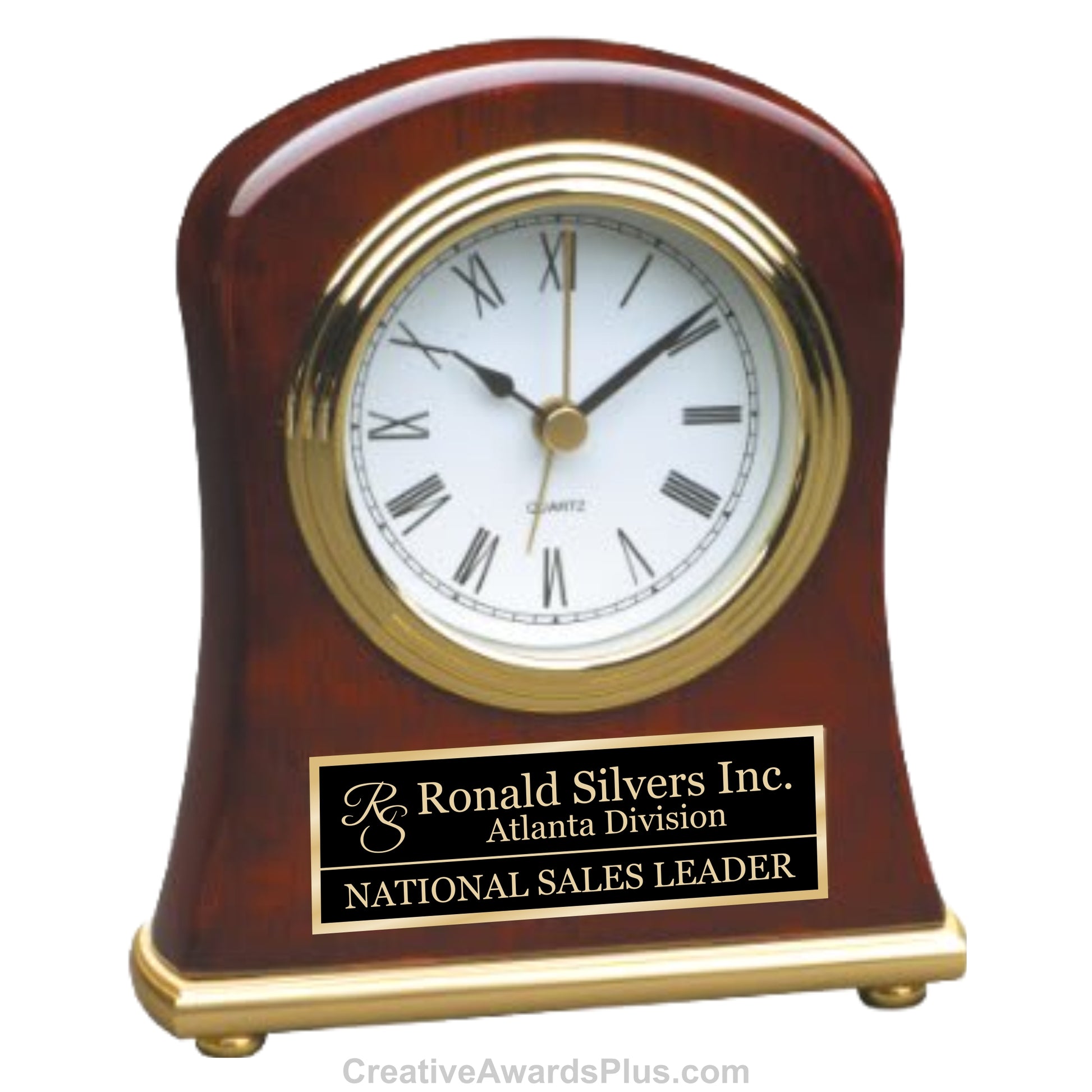 Rosewood Bell Shaped Clock 5" / Rosewood