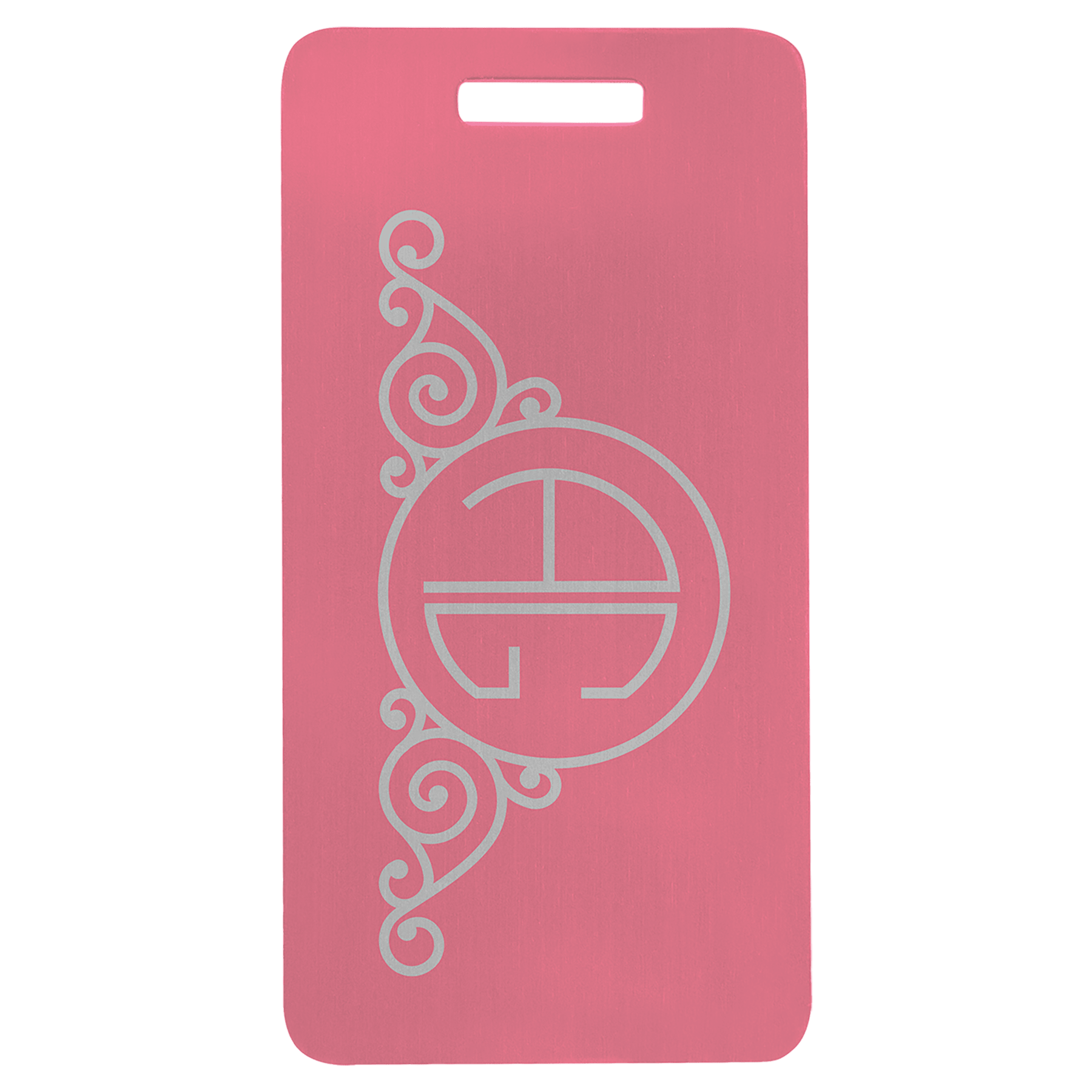 Aluminum Luggage Tag 3 7/8" x 2" / Pink
