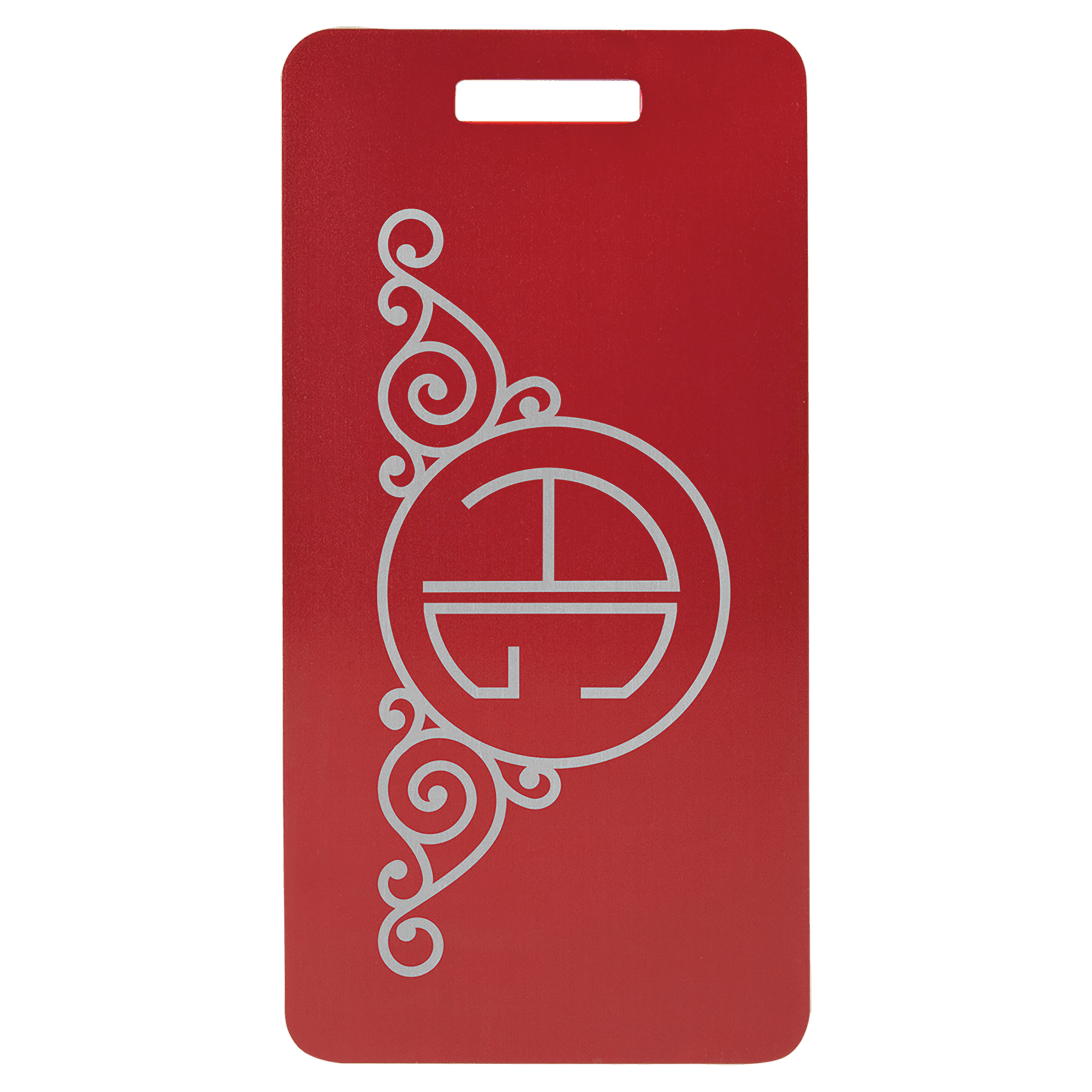 Aluminum Luggage Tag 3 7/8" x 2" / Red