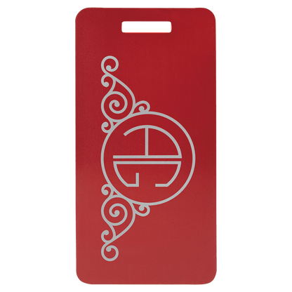 Aluminum Luggage Tag 3 7/8" x 2" / Red