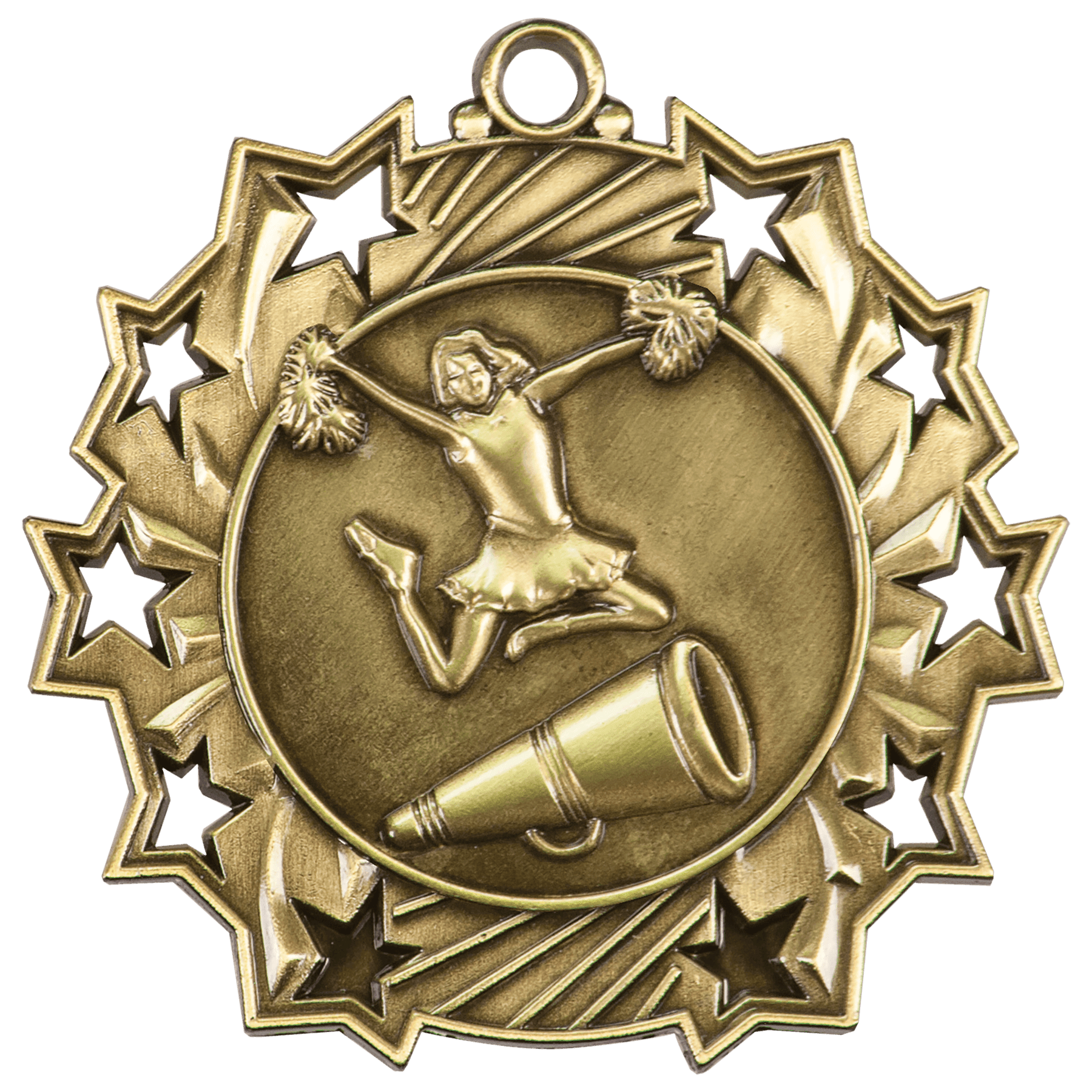 Ten Star Cheer Medal 2.25" / Gold