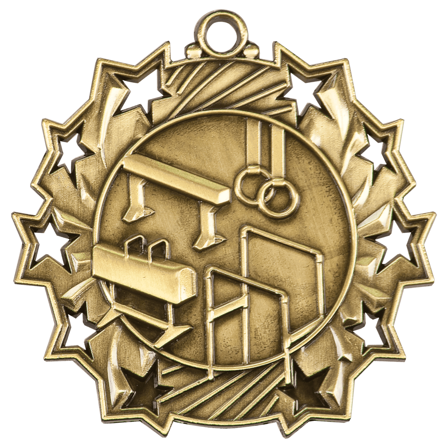 Ten Star Gymnastics Medal 2.25" / Gold