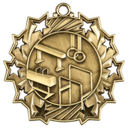 Ten Star Gymnastics Medal 2.25" / Gold