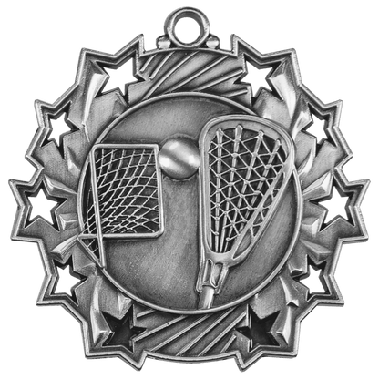 Ten Star LaCrosse Medal 2.25" / Silver