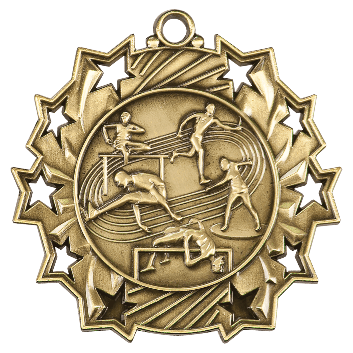 Ten Star Track & Field Medal 2.25" / Gold