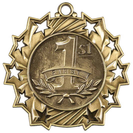 Ten Star 1st Place Medal 2.25" / Gold