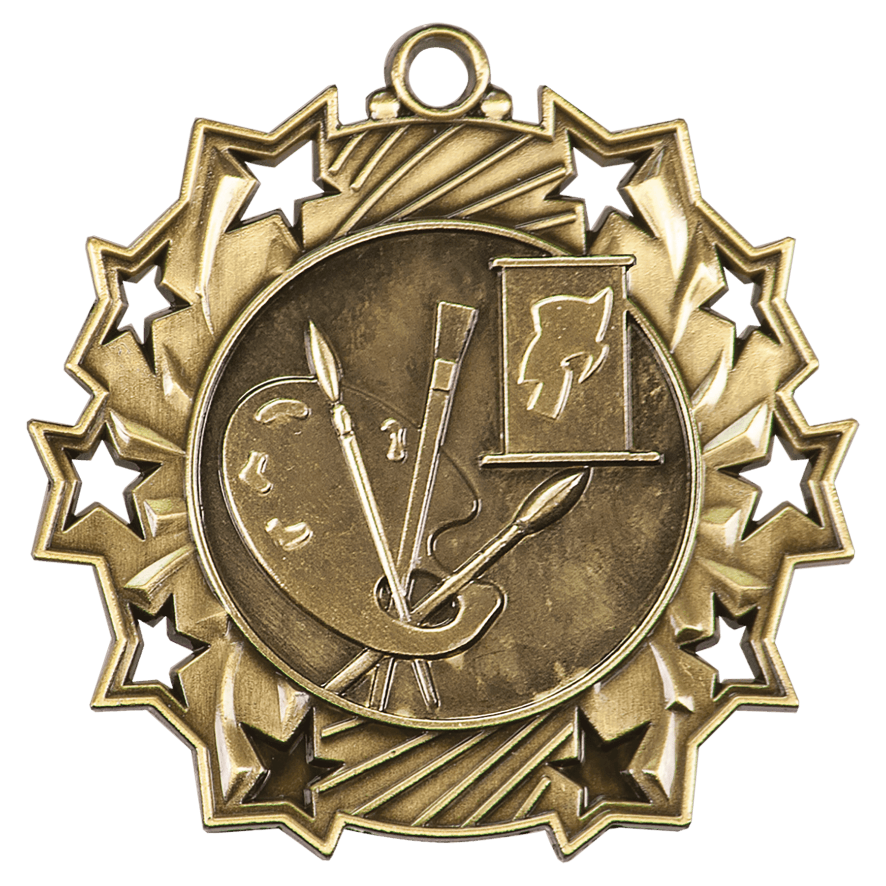 Ten Star Art Medal 2.25" / Gold