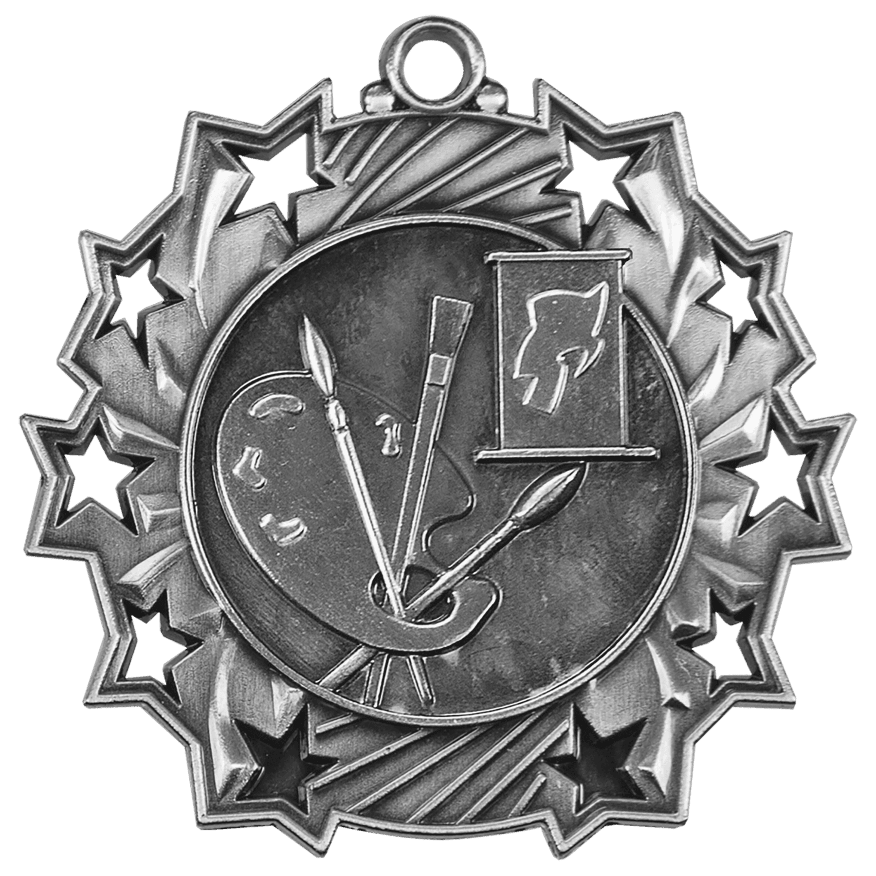 Ten Star Art Medal 2.25" / Silver