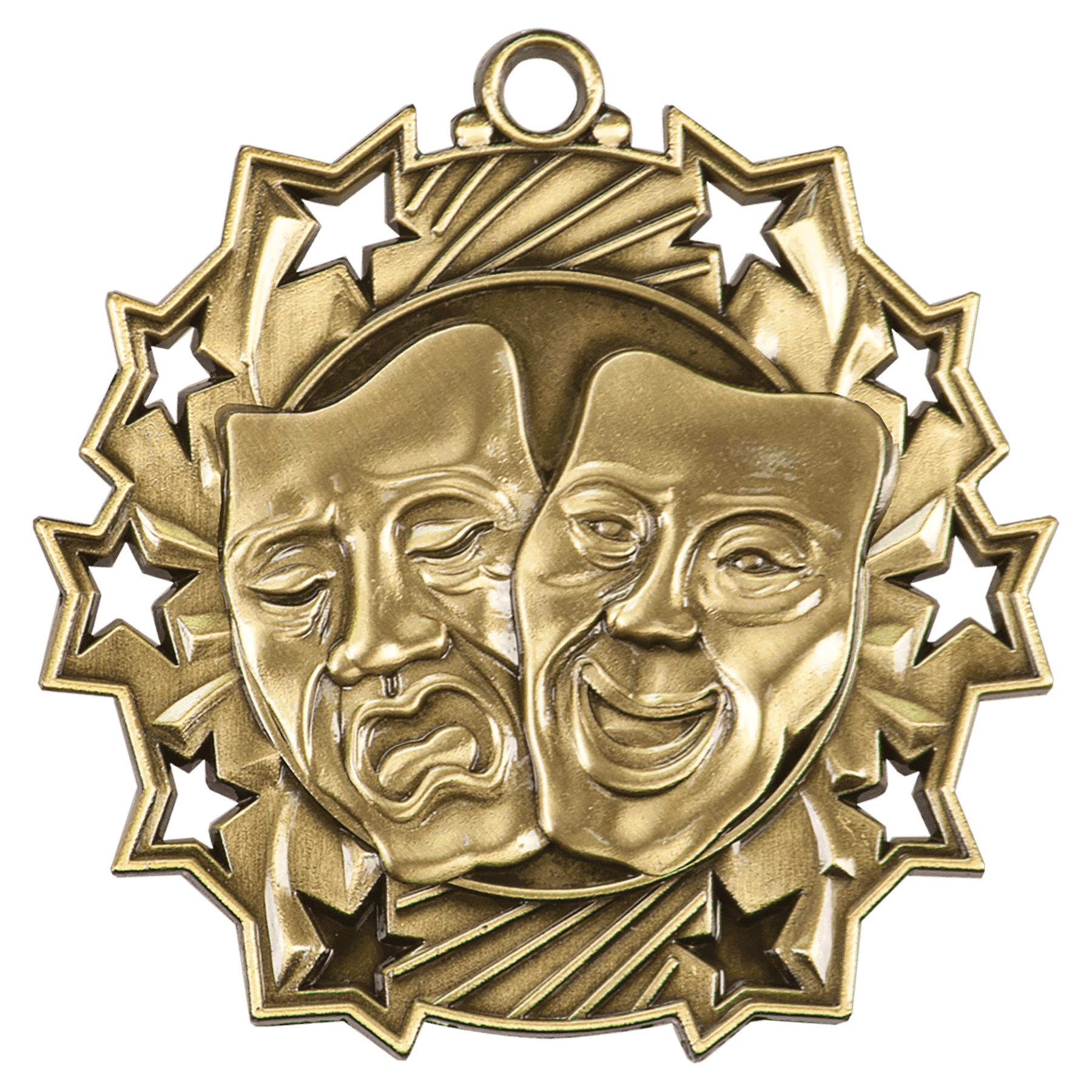 Ten Star Drama Medal 2.25" / Gold