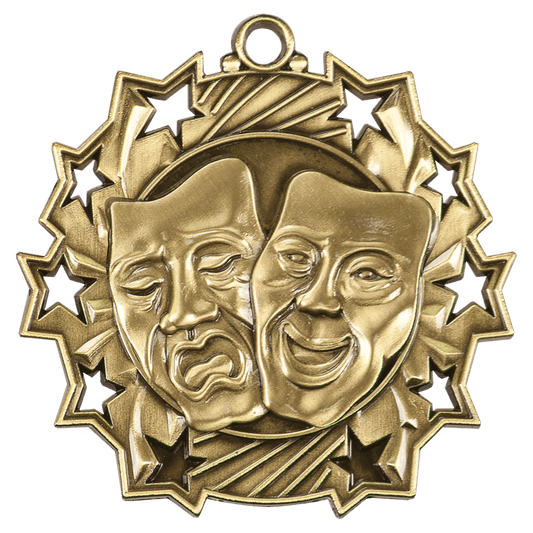 Ten Star Drama Medal 2.25" / Gold