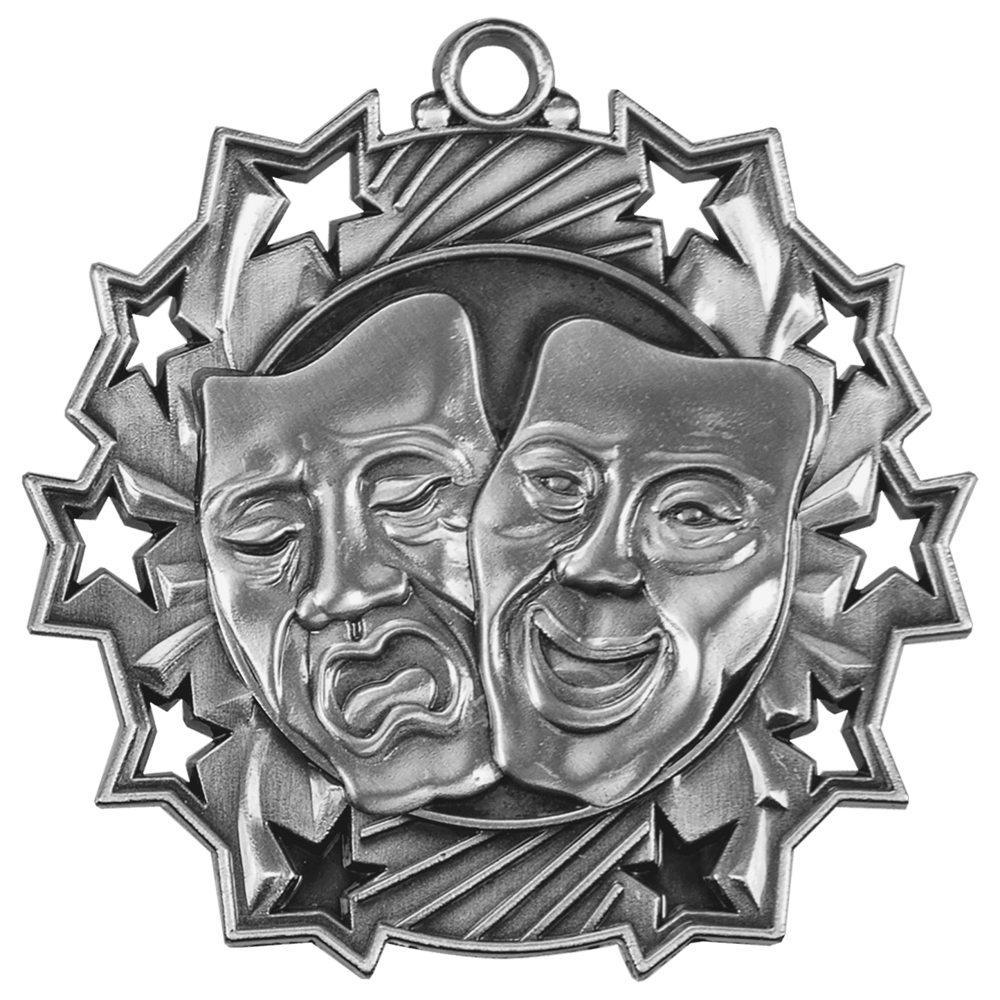 Ten Star Drama Medal 2.25" / Silver