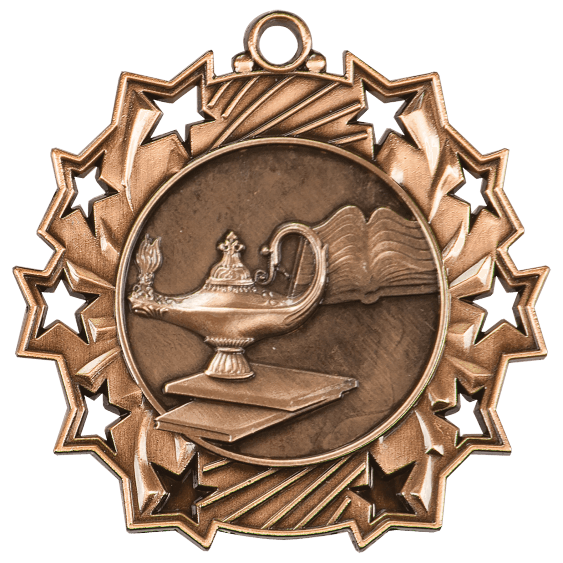 Ten Star Graduate Medal 2.25" / Bronze (Copper Tone)