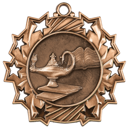 Ten Star Graduate Medal 2.25" / Bronze (Copper Tone)