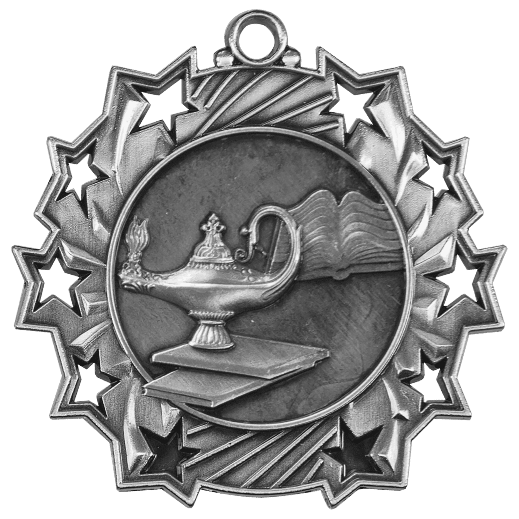 Ten Star Graduate Medal 2.25" / Silver