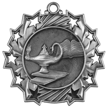 Ten Star Graduate Medal 2.25" / Silver