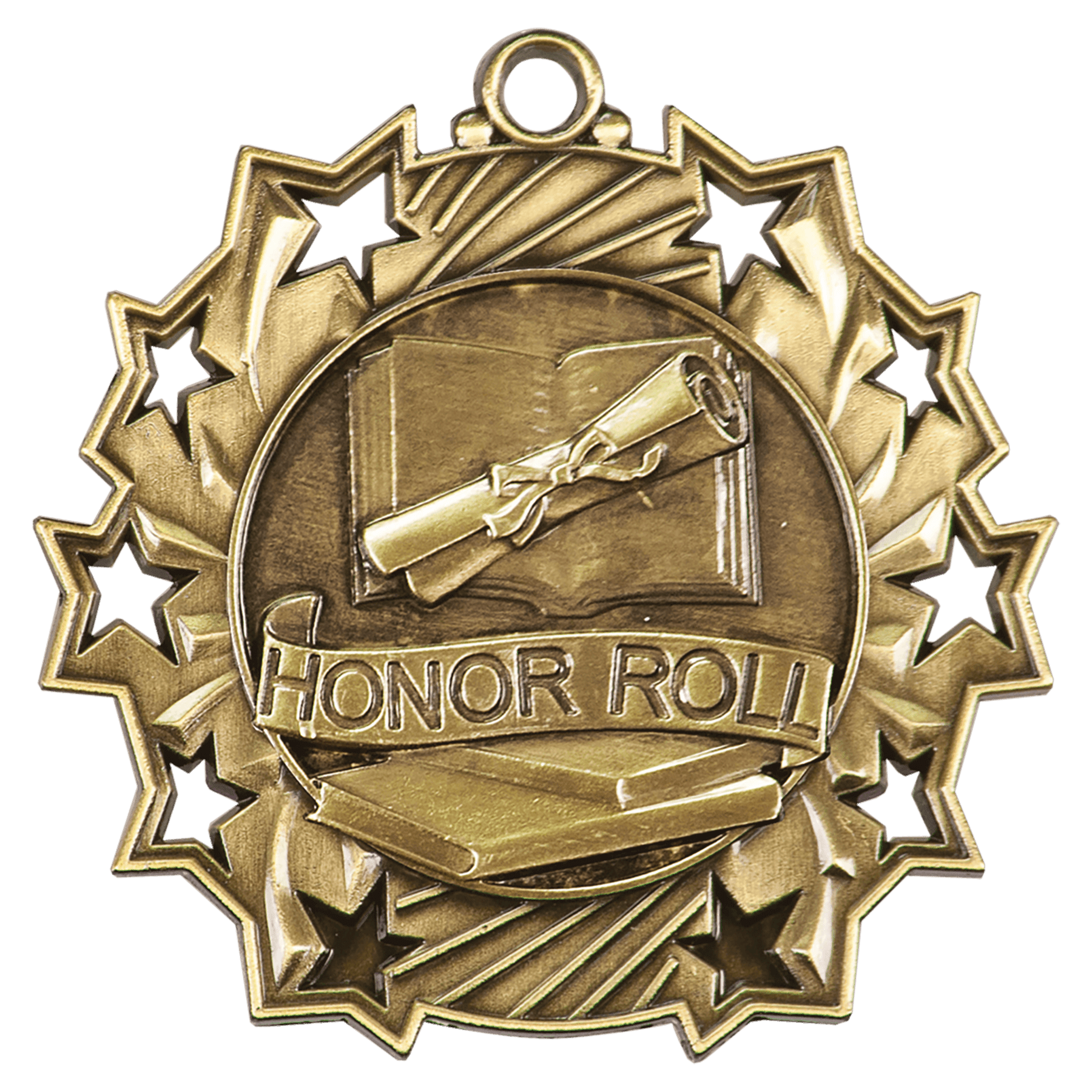 Ten Star Honor Roll Medal 2.25" / Gold