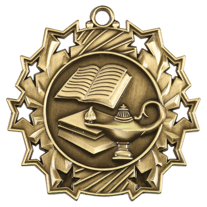 Ten Star Academic Medal 2.25" / Gold