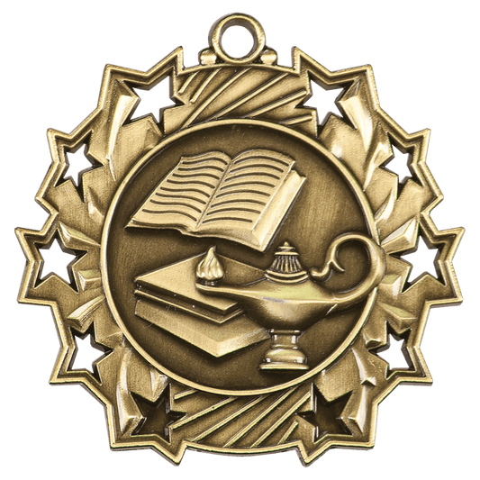 Ten Star Academic Medal 2.25" / Gold