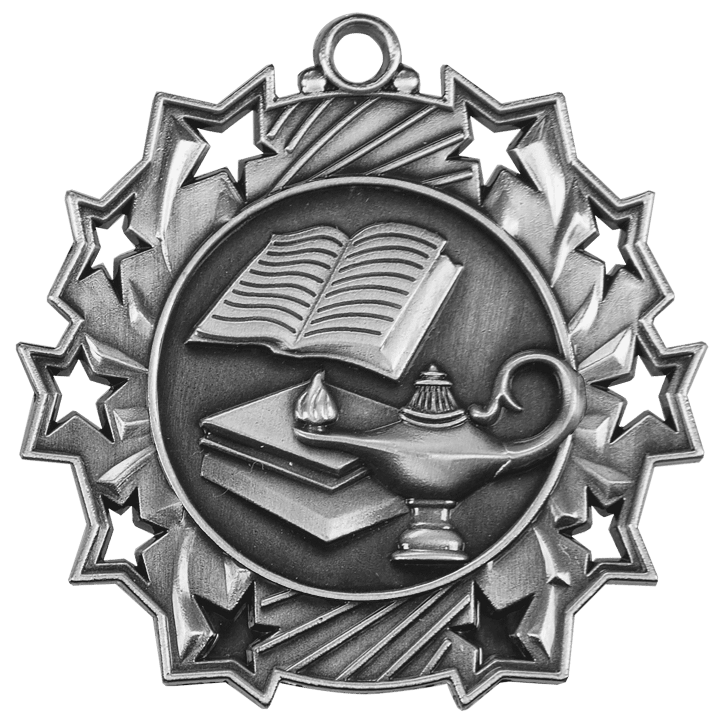 Ten Star Academic Medal 2.25" / Silver