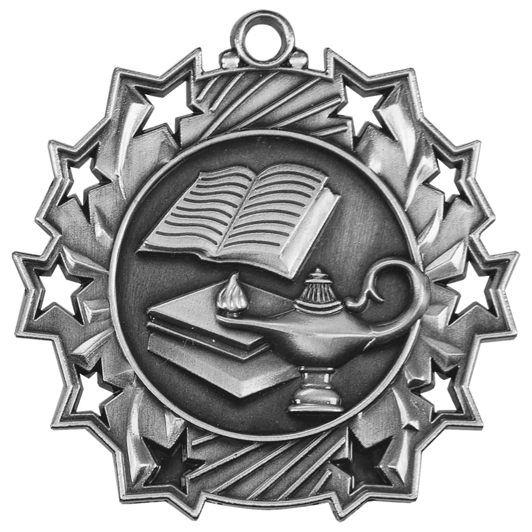 Ten Star Academic Medal 2.25" / Silver