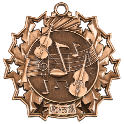 Ten Star Orchestra Medal 2.25" / Bronze (Copper Tone)