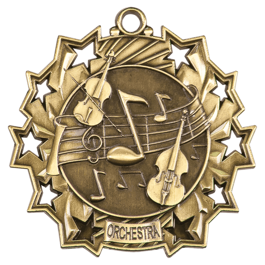 Ten Star Orchestra Medal 2.25" / Gold