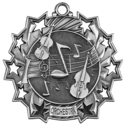 Ten Star Orchestra Medal 2.25" / Silver