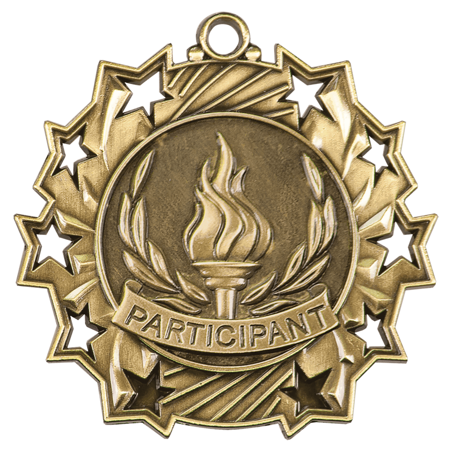 Ten Star Participant Medal 2.25" / Gold