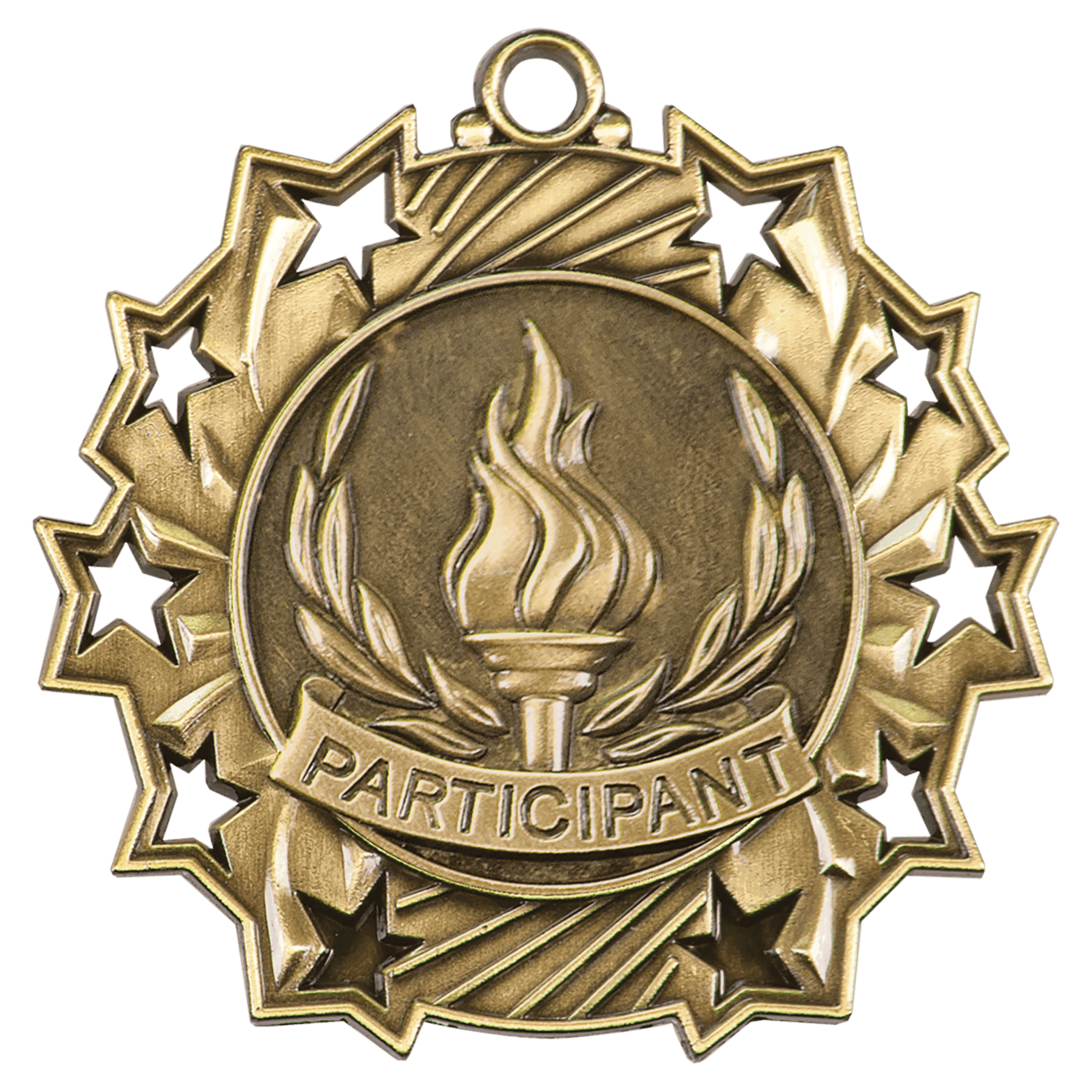 Ten Star Participant Medal 2.25" / Gold