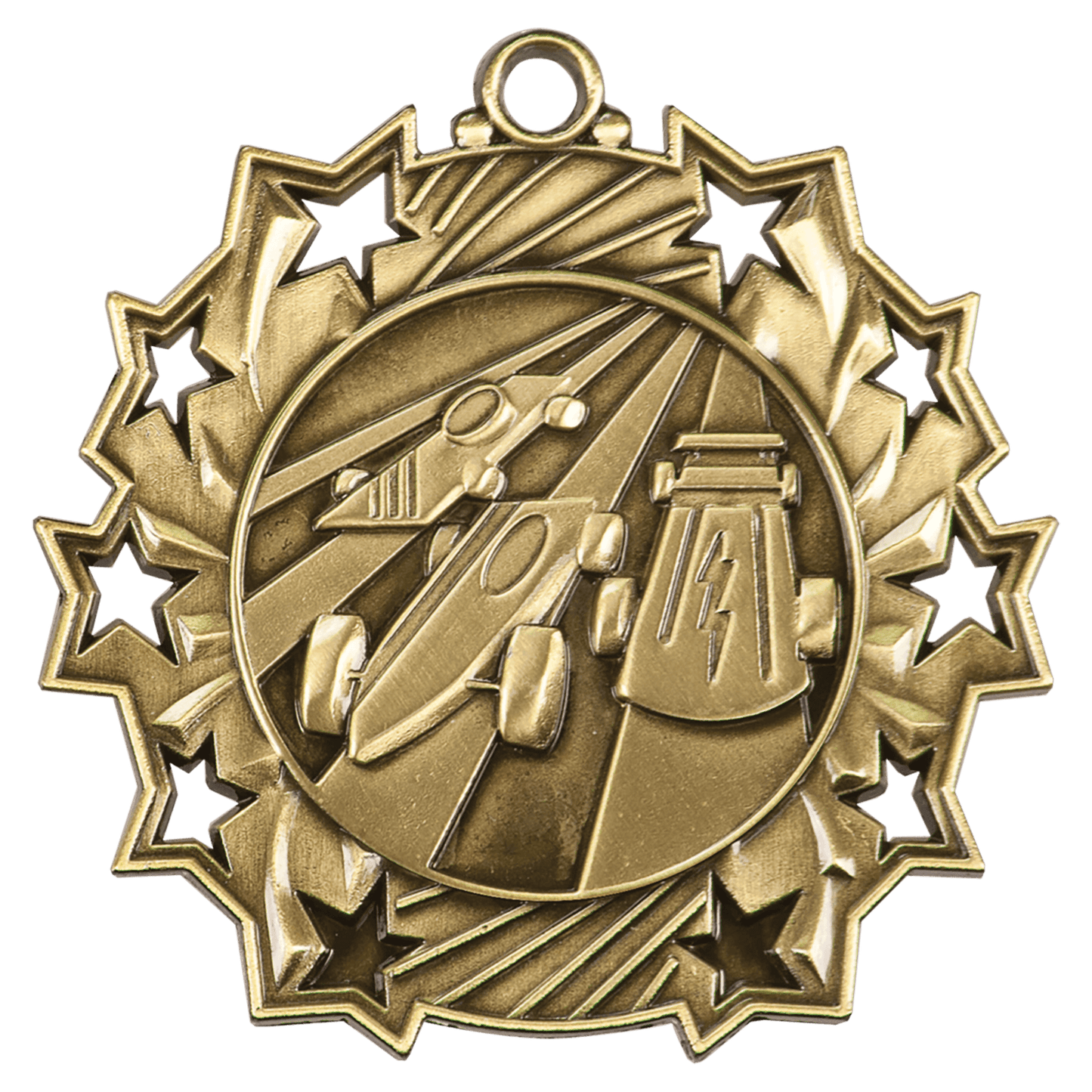 Ten Star Pinewood Derby Medal 2.25" / Gold