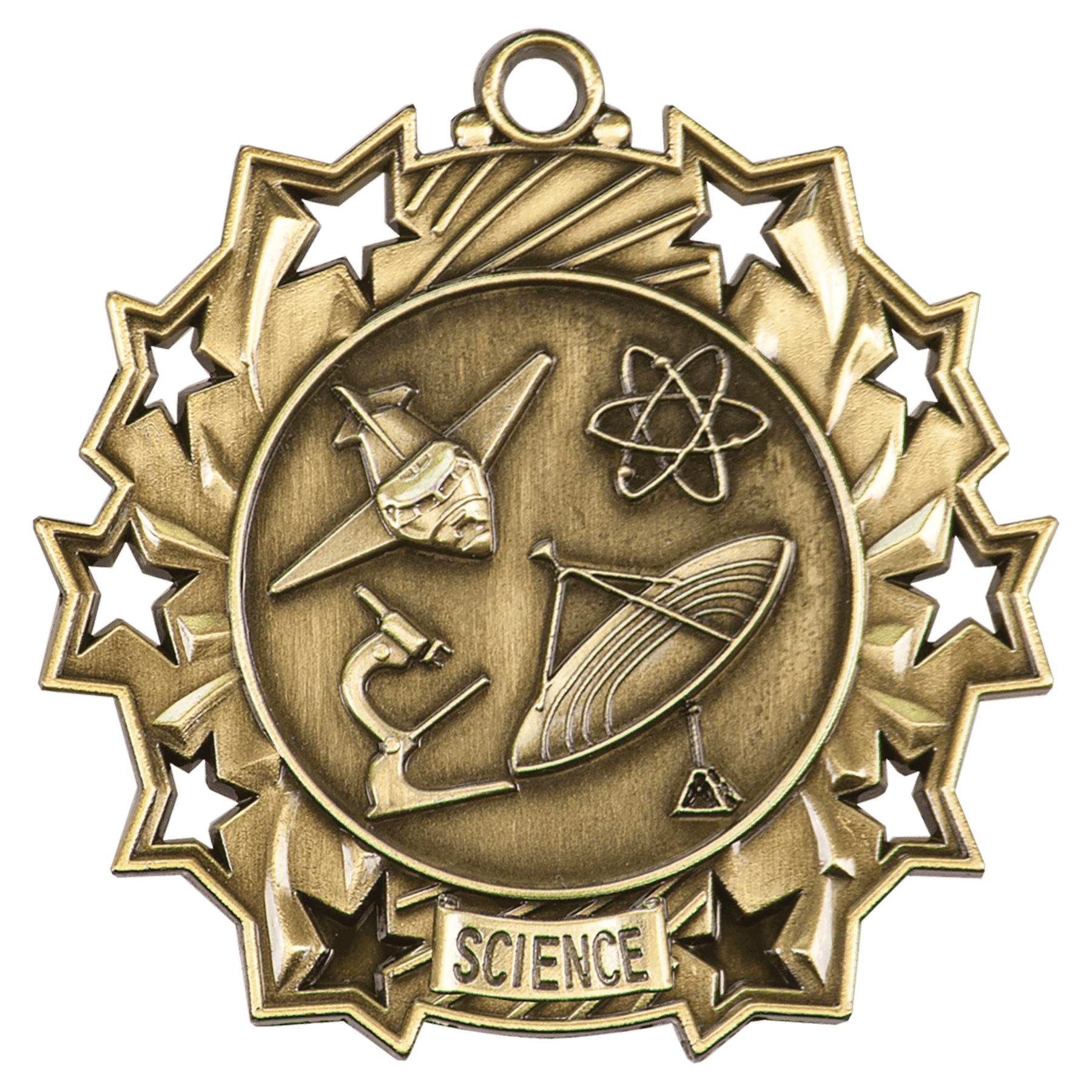 Ten Star Science Medal 2.25" / Gold