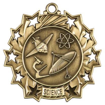 Ten Star Science Medal 2.25" / Gold