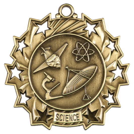 Ten Star Science Medal 2.25" / Gold