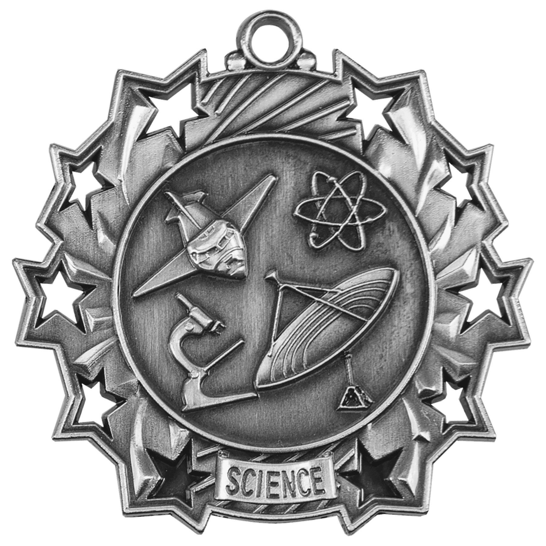 Ten Star Science Medal 2.25" / Silver