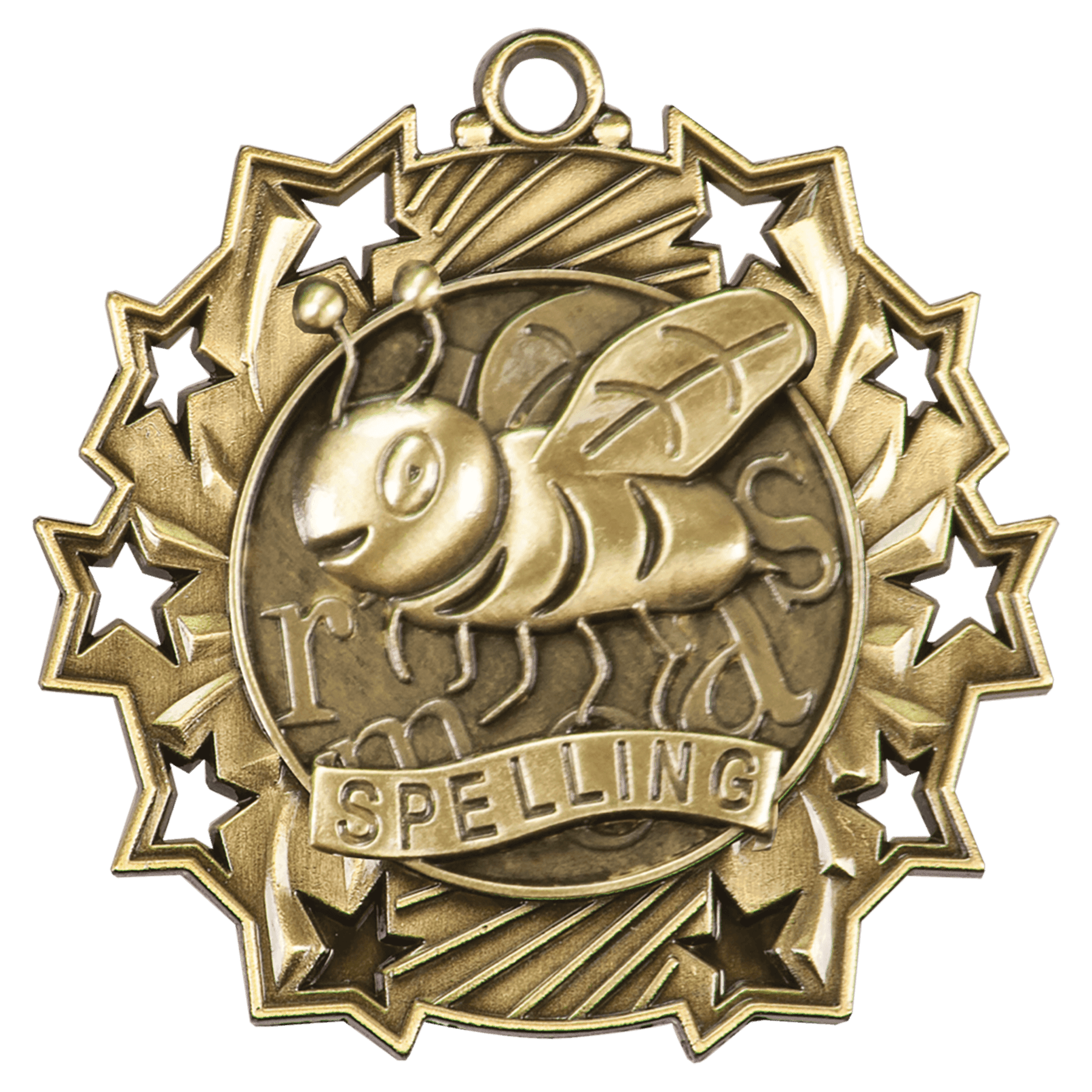 Ten Star Spelling Medal 2.25" / Gold