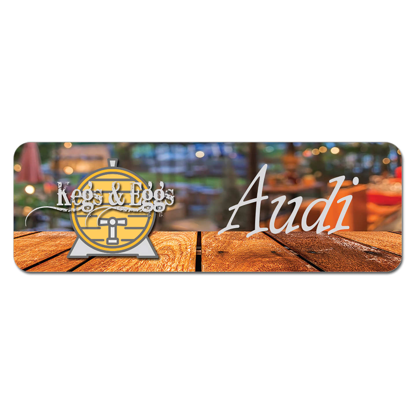 Imprinted Matte Name Badge 1" x 3" / Multiple