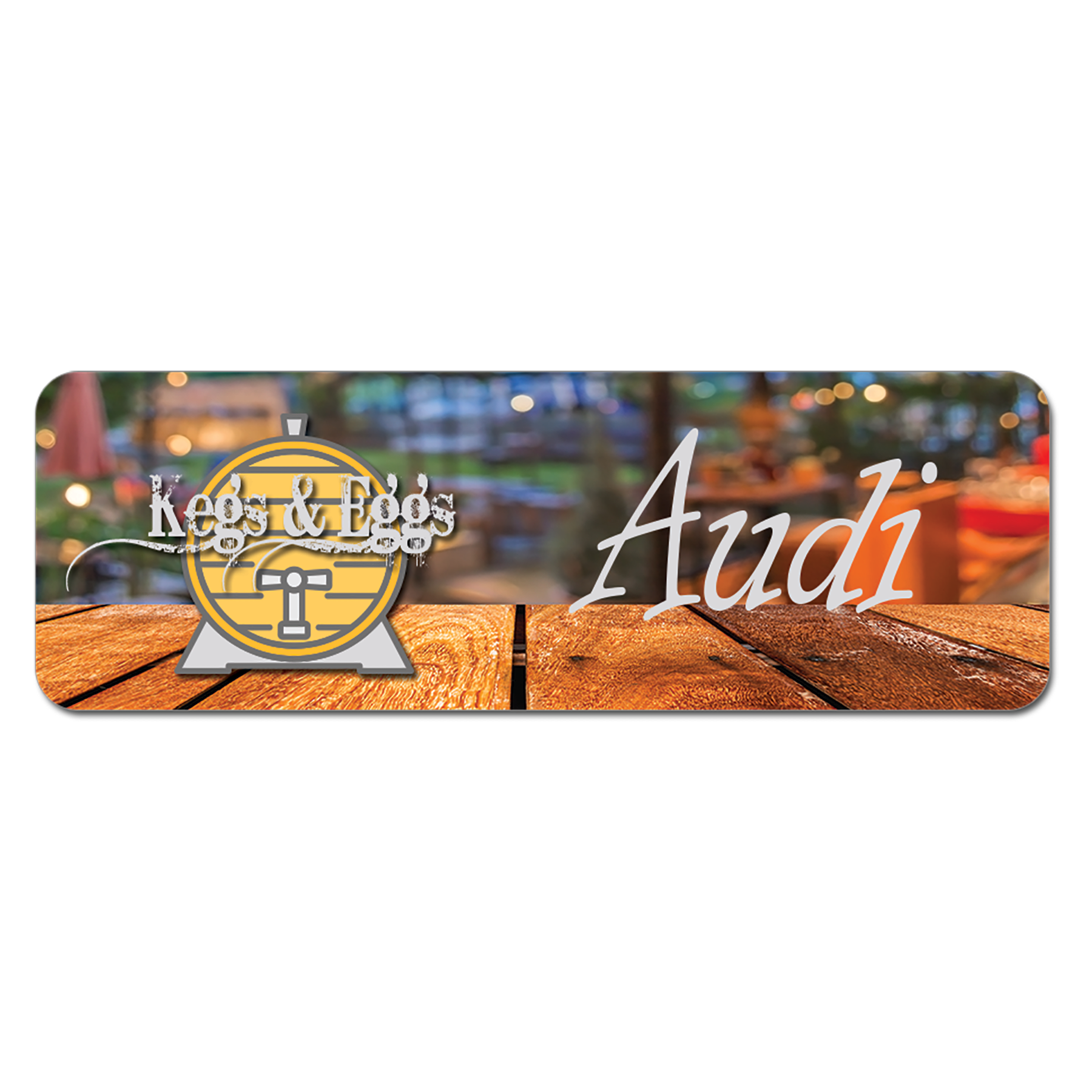 Imprinted Matte Name Badge 1" x 3" / Multiple