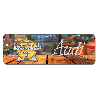 Imprinted Matte Name Badge 1" x 3" / Multiple