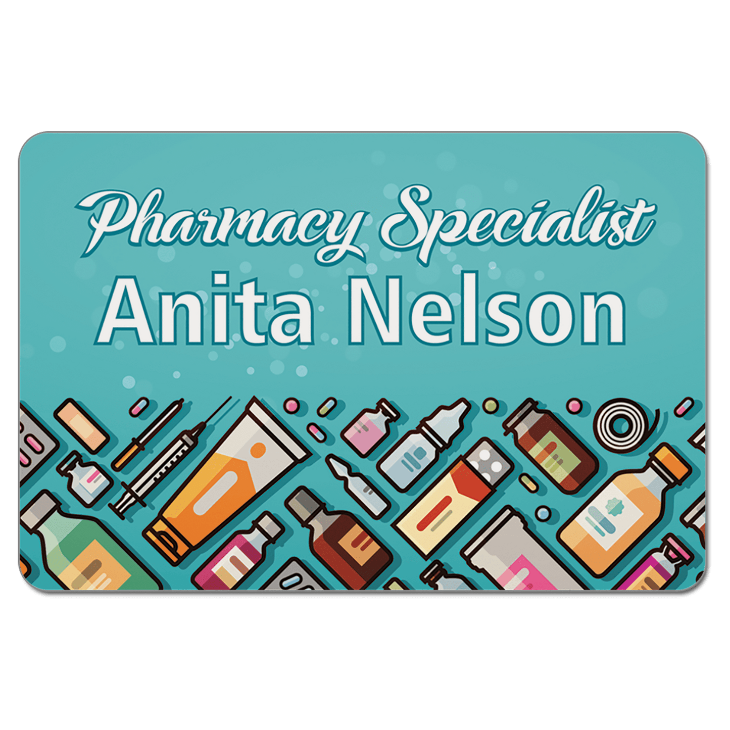 Imprinted Matte Name Badge 2" x 3" / Multiple