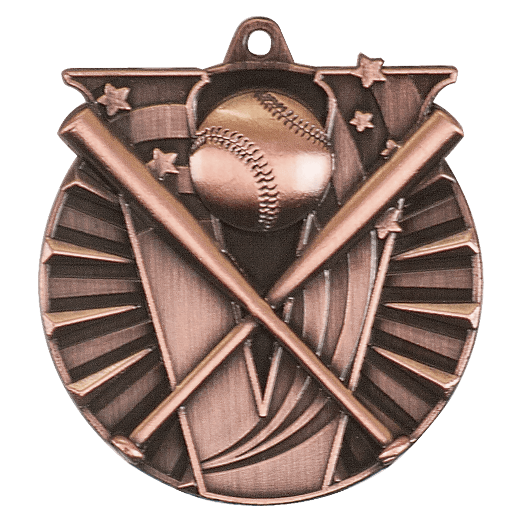 Victory Baseball Medal 2" / Bronze (Copper Tone)