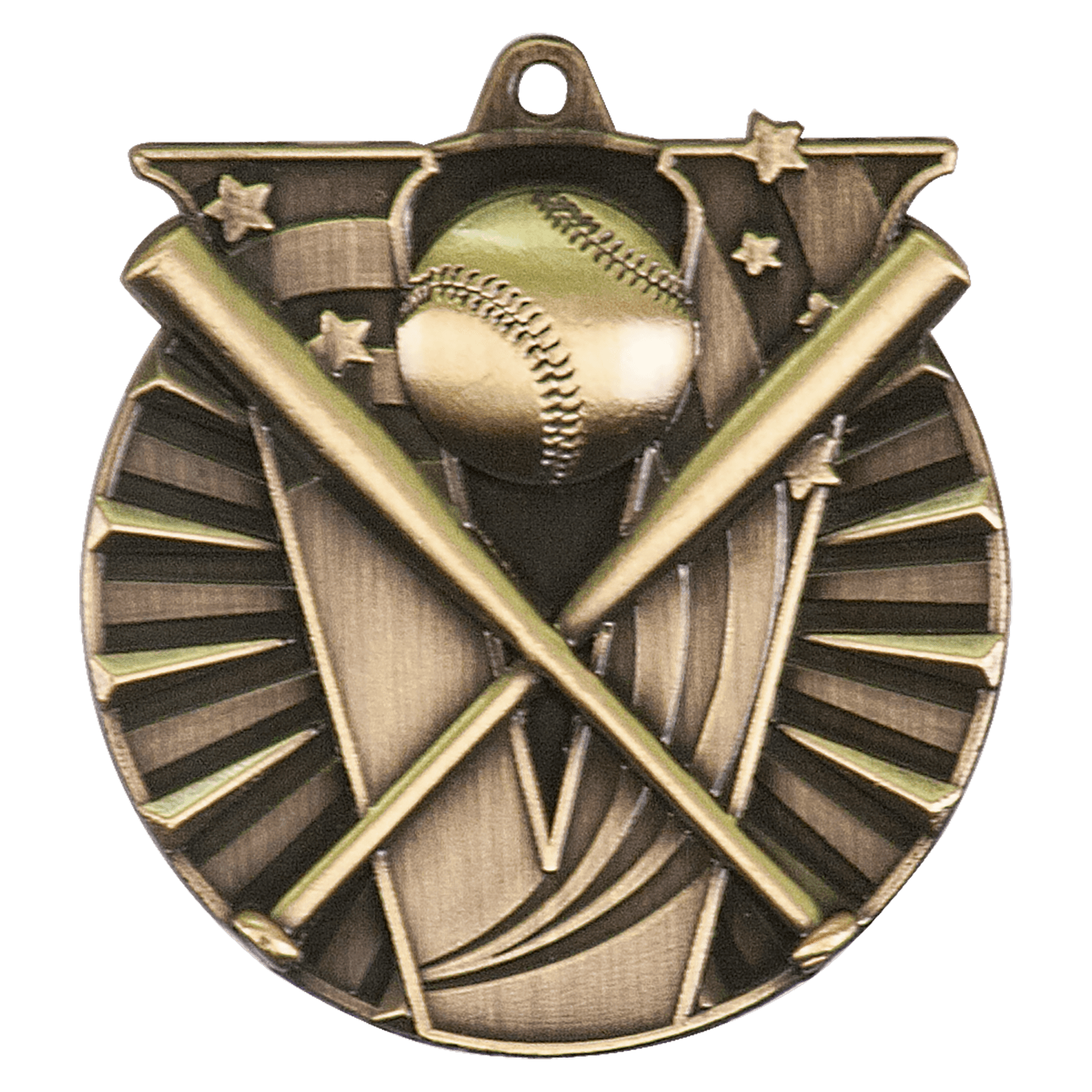 Victory Baseball Medal 2" / Gold