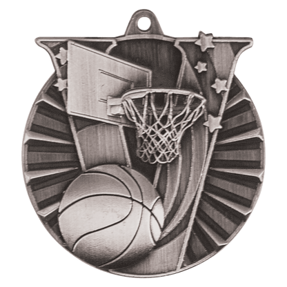 Victory Basketball Medal 2" / Silver